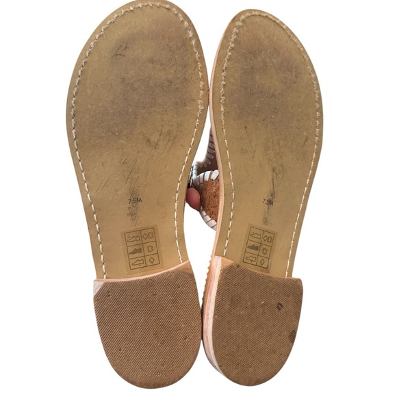 Jack Rogers Jackie Cork White Leather Sandals - Picture 6 of 6
